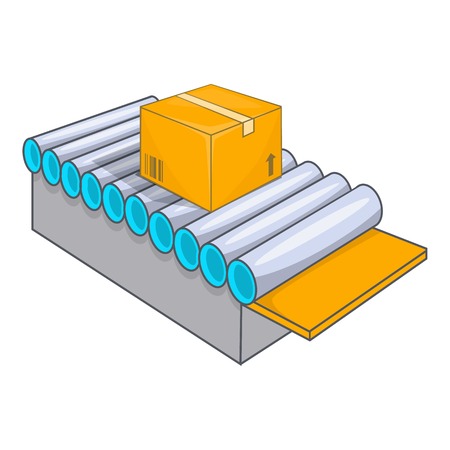Conveyor system icon. Cartoon illustration of conveyor vector icon for web designのイラスト素材