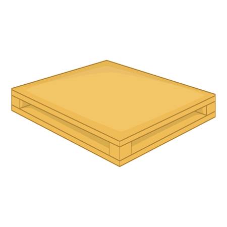 Wooden pallet icon. Cartoon illustration of wooden pallet vector icon for web designのイラスト素材