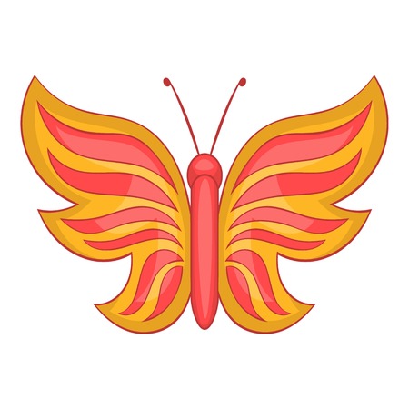 Red butterfly icon. Cartoon illustration of butterfly vector icon for web designのイラスト素材