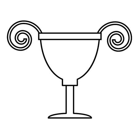 Cup icon. Outline illustration of cup vector icon for webのイラスト素材