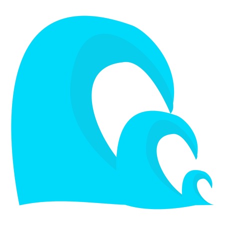 Three waves icon. Cartoon illustration of three waves vector icon for web