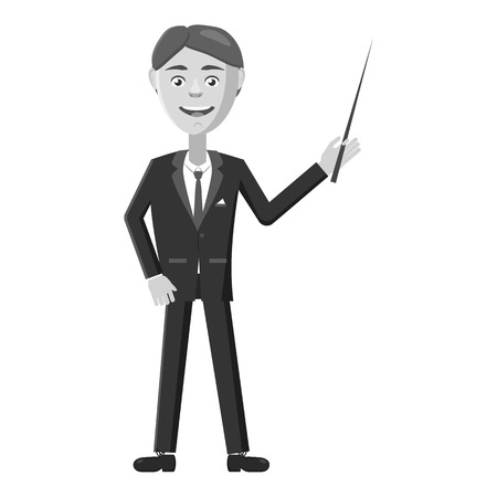 Male businessman icon. Gray monochrome illustration of male businessman vector icon for webのイラスト素材