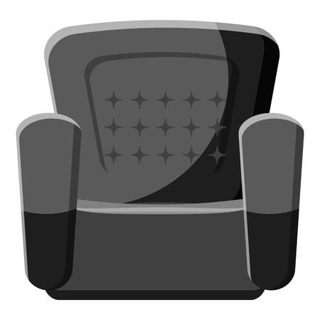 Armchair icon. Gray monochrome illustration of armchair vector icon for webのイラスト素材