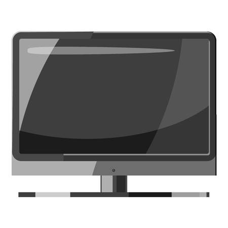 TV icon. Gray monochrome illustration of TV vector icon for webのイラスト素材