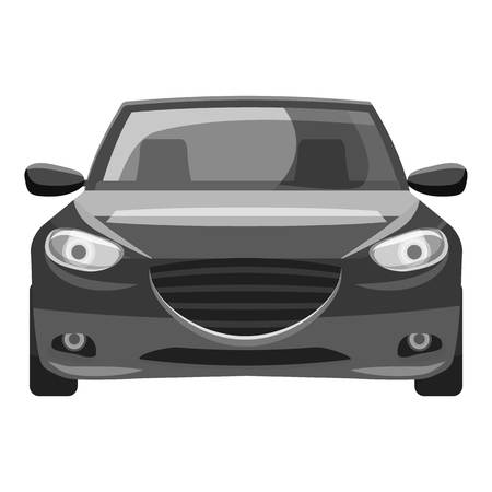 Car icon. Gray monochrome illustration of car vector icon for webのイラスト素材
