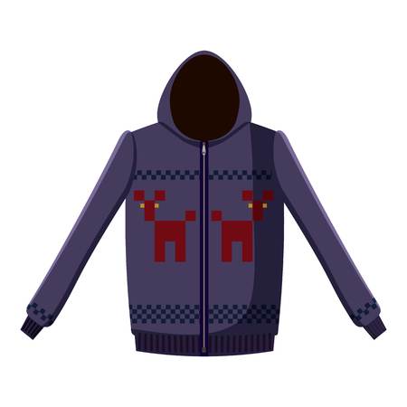 Sweatshirt with deers icon. Cartoon llustration of sweatshirt with deers vector icon for webのイラスト素材