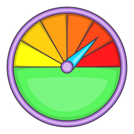 Colorful speedometer icon. Cartoon illustration of speedometer vector icon for web designのイラスト素材