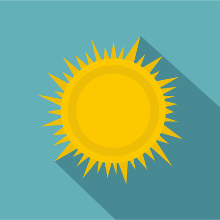 Sun icon. Flat illustration of sun vector icon for webのイラスト素材