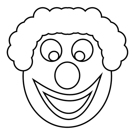 Clown head icon. Outline illustration of clown head vector icon for web designのイラスト素材