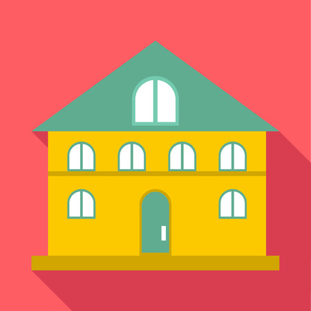 Home building icon. Flat illustration of house vector icon for web designのイラスト素材