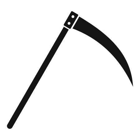 Scythe icon. Simple illustration of scythe vector icon for webのイラスト素材