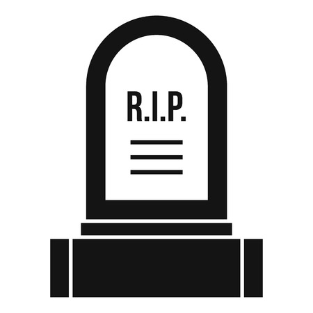 Headstone icon. Simple illustration of headstone vector icon for webのイラスト素材