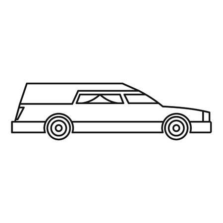 Hearse icon. Outline illustration of hearse vector icon for webのイラスト素材