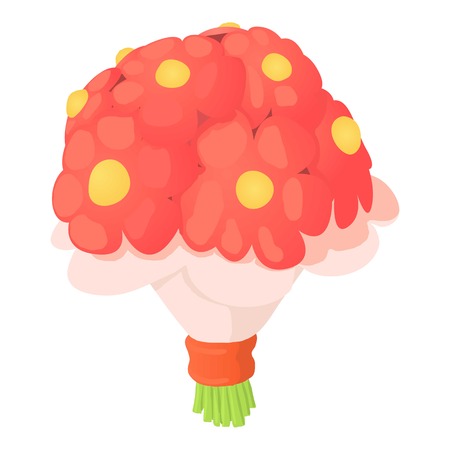Wedding bouquet icon. Cartoon illustration of wedding bouquet vector icon for webのイラスト素材