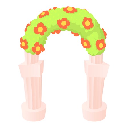 Wedding arch icon. Cartoon illustration of wedding arch vector icon for webのイラスト素材
