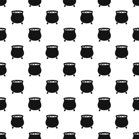 Cauldron witches potion pattern. Simple illustration of cauldron witches potion vector pattern for webのイラスト素材