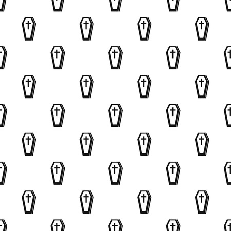 Coffin pattern. Simple illustration of coffin vector pattern for webのイラスト素材
