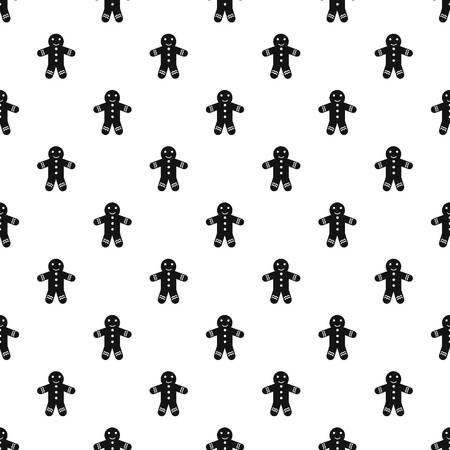 Gingerbread man pattern. Simple illustration of gingerbread man vector pattern for webのイラスト素材