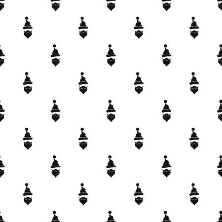 Santa hat, mustache and beard pattern. Simple illustration of Santa hat, mustache and beard pattern for webのイラスト素材