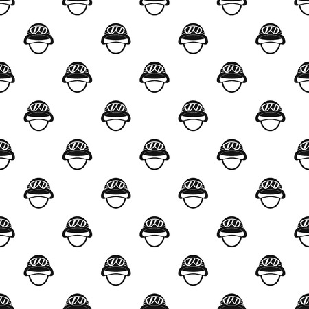 Helmet with goggles pattern. Simple illustration of helmet with goggles pattern for webのイラスト素材