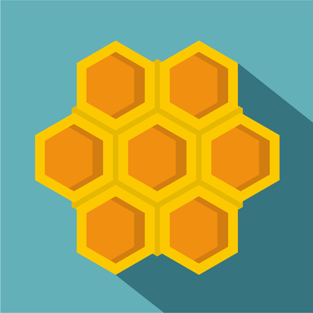 Little honeycomb icon. Flat illustration of little honeycomb vector icon for webのイラスト素材