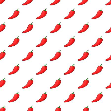 Hot chili pepper pattern. Cartoon illustration of hot chili pepper vector pattern for webのイラスト素材