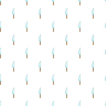 Kitchen knife pattern. Cartoon illustration of kitchen knife vector pattern for webのイラスト素材