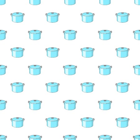 Kitechen pot pattern. Cartoon illustration of kitechen pot vector pattern for webのイラスト素材