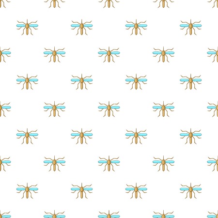 Mosquito pattern. Cartoon illustration of mosquito vector pattern for webのイラスト素材