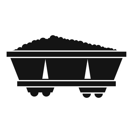 Coal trolley icon. Simple illustration of coal trolley vector icon for web designのイラスト素材