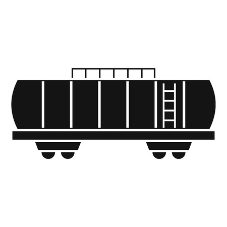 Oil railway tank icon. Simple illustration of railway tank vector icon for web designのイラスト素材