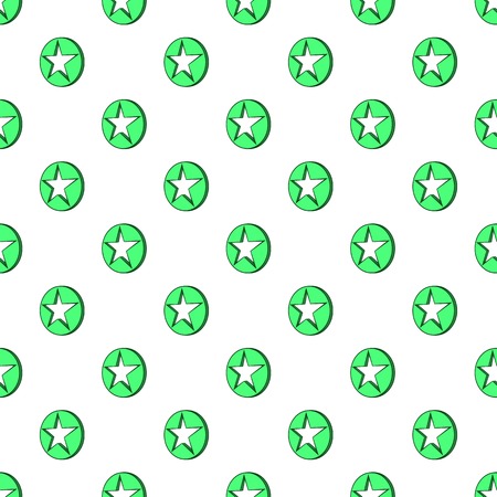 Star in circle pattern. Cartoon illustration of star in circle vector pattern for webのイラスト素材