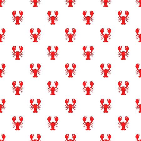 Lobster pattern. Cartoon illustration of lobster vector pattern for webのイラスト素材