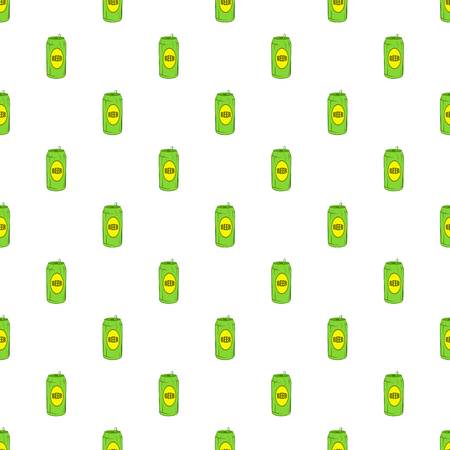 Aluminum beer pattern. Cartoon illustration of aluminum beer vector pattern for webのイラスト素材