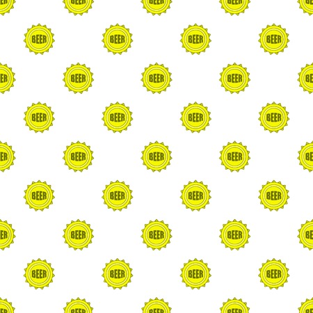Cover beer pattern. Cartoon illustration of cover beer vector pattern for webのイラスト素材