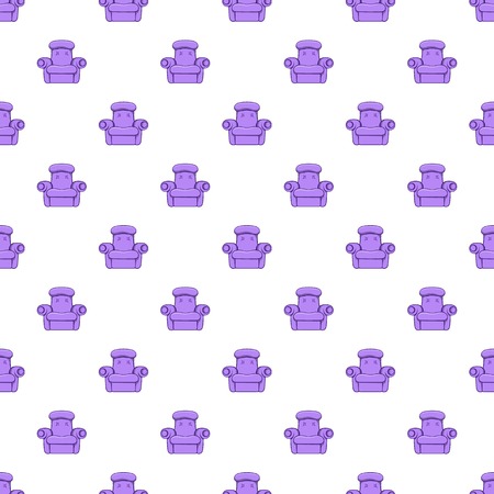 Easy armchair pattern. Cartoon illustration of easy armchair vector pattern for webのイラスト素材