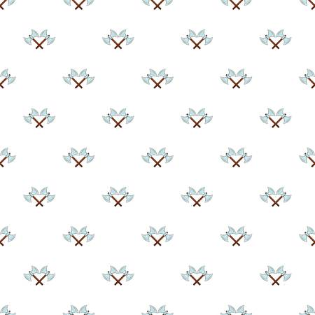 Battle axes with two tips pattern. Cartoon illustration of battle axes with two tips vector pattern for webのイラスト素材