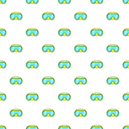 Goggles for diving pattern. Cartoon illustration of goggles for diving vector pattern for webのイラスト素材