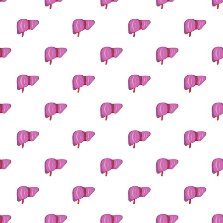 Liver pattern. Cartoon illustration of liver vector pattern for webのイラスト素材
