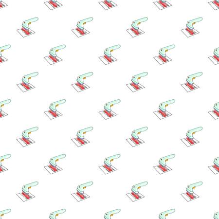 Barcode scanner pattern. Cartoon illustration of barcode scanner vector pattern for webのイラスト素材