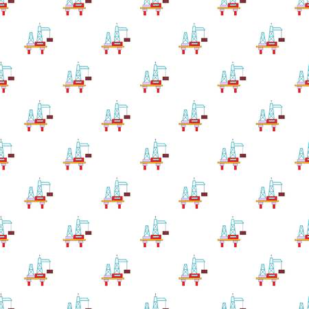 Oil pump pattern. Cartoon illustration of oil pump vector pattern for webのイラスト素材