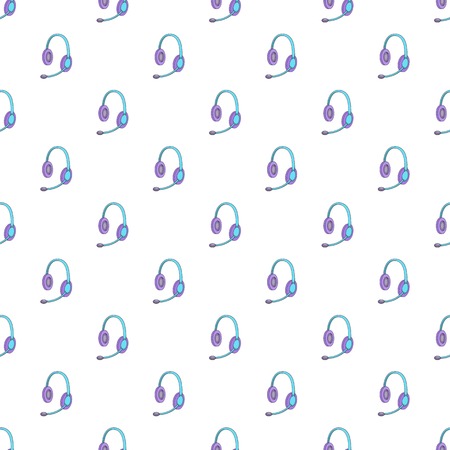 Headset pattern. Cartoon illustration of headset vector pattern for webのイラスト素材