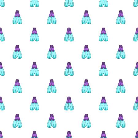 Blue flippers pattern. Cartoon illustration of blue flippers vector pattern for webのイラスト素材