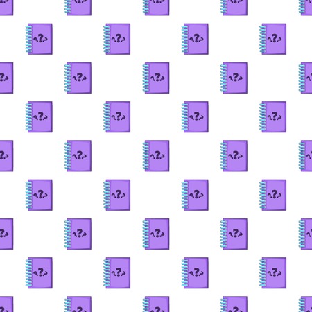 Book with question mark on the cover pattern. Cartoon illustration of book with question mark on the cover vector pattern for webのイラスト素材