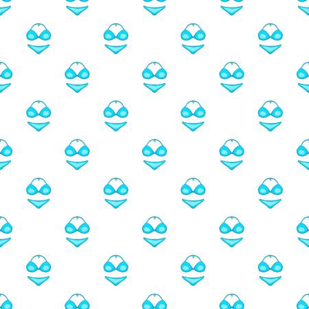 Blue swimsuit pattern. Cartoon illustration of swimsuit vector pattern for webのイラスト素材