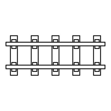 Railway icon. Outline illustration of railway vector icon for web designのイラスト素材