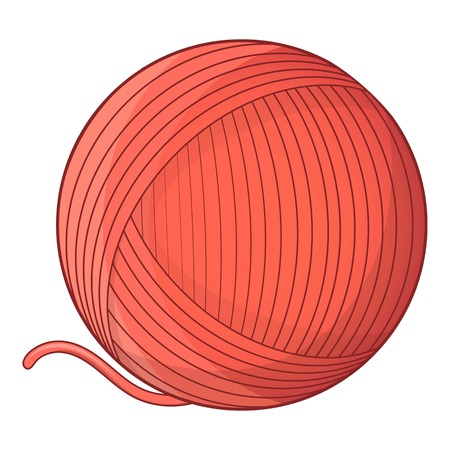 Yarn ball toy for cat icon. Cartoon illustration of yarn ball toy for cat icon for web designのイラスト素材