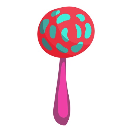 Baby rattle icon. Cartoon illustration of baby rattle icon for webのイラスト素材
