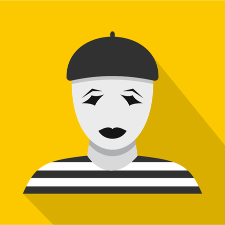 Clown icon. Flat illustration of clown vector icon for webのイラスト素材