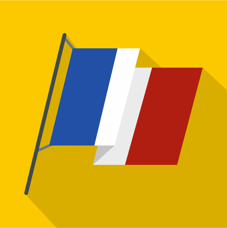 France flag icon. Flat illustration of france flag vector icon for webのイラスト素材